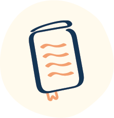 Illustrated icon of a journal