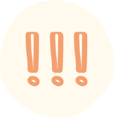Illustrated icon of three exclamation marks indicating urgent information