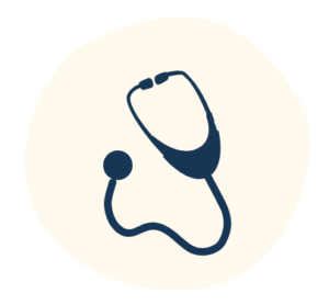 Illustrated icon of a Stethoscope