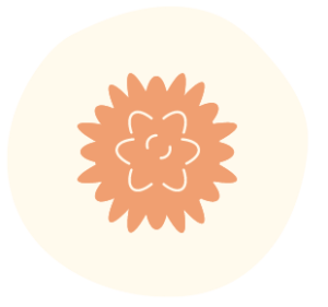 Illustrated icon of a biological virus