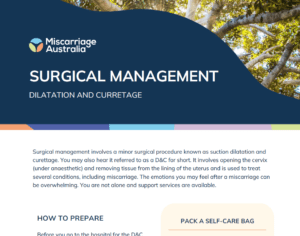 This a screenshot of the Surgical Management Fact Sheet